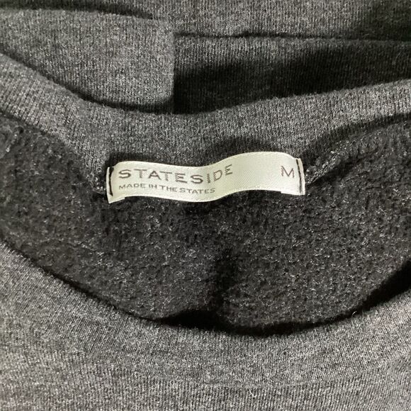Stateside Women’s Medium Sweatshirt Crew Neck Charcoal Gray Pullover Casual Boho - Picture 13 of 13